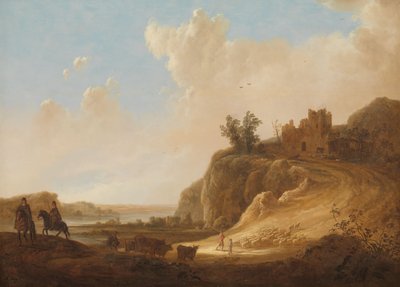 城跡のある山岳風景 作： Aelbert Cuyp