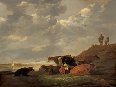 牛のいる川の風景 作： Aelbert Cuyp
