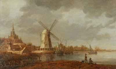ドルトレヒトを望む川の情景（油彩・パネル） 作： Aelbert Cuyp