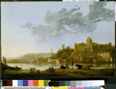 ナイメーヘンのヴァルクホフ（木に油彩） 作： Aelbert Cuyp