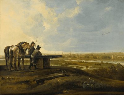尾根の上の二人の騎手 作： Aelbert Cuyp