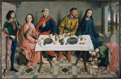 パリサイ人シモンの家のキリスト、c。 1490年。 作： Aelbrecht Bouts