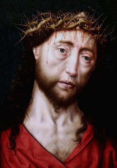 オランダ語：いばらの冠をかぶったキリスト／キリストの肖像 作： アエルブレヒトの試合