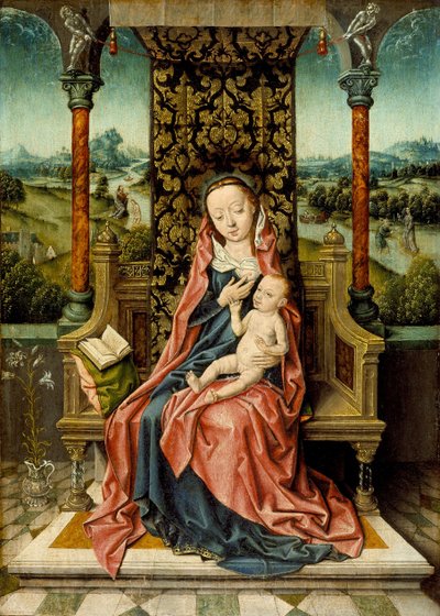マドンナと子の即位、c。 1510 作： Aelbrecht Bouts
