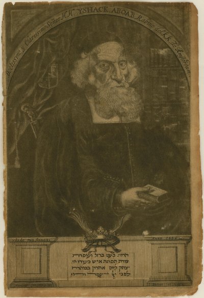 Isaac Aboab da Fonseca 1605-1693、1681の肖像。 作： Aernout Naghtegael