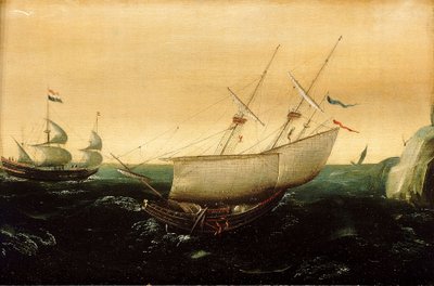 1610年頃のオランダ船（油彩・パネル） 作： Aert Anthonisz