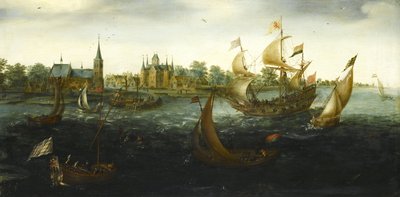 IJsselmonde、1618年の前のEendracht 作： Aert Anthonisz