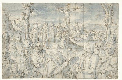 創設者とその家族との磔刑 作： Aert Pietersz.