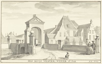 1729年、ズヴォレ近くのVechterweerd邸宅 HUYS VEGTER-WEERD Ao 1729 (オブジェクトのタイトル) 作： Aert Schouman