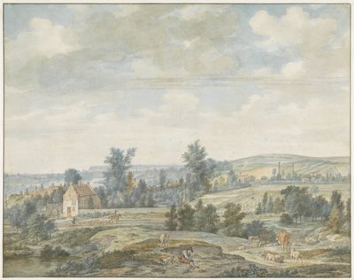 Middachten と動物のビュー 風景 作： Aert Schouman
