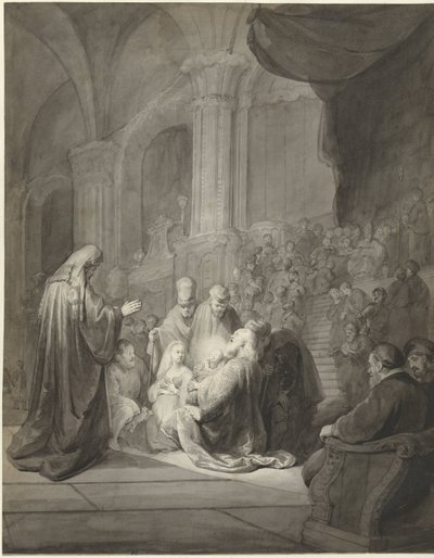 神殿のシメオン 作： Aert Schouman