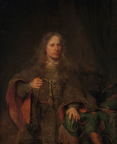 アーネスト・ド・ベーヴェレン、西アイセルモンドとデ・リンツの領主の肖像 Ernestus van Beveren (1660-1722)、West-Ysselmonde および de Lindt の領主、市会議員、ブルゴマスター、そして 1704 年から Dordrecht の郵便局長 作： Aert de Gelder (signed by artist)
