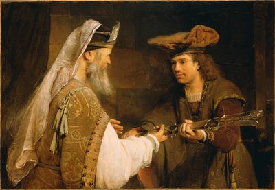 ゴリアテの剣をダビデに与えるアヒメレク、1680年頃（帆布に油彩） 作： Aernt de Gelder