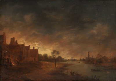 リバー ビュー バイ ムーンライト 作： Aert van der Neer (copy after)