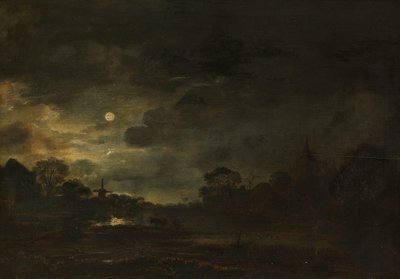 月明かりの風景 作： Aert van der Neer