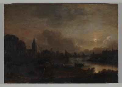 月明かりの風景 作： Aert van der Neer