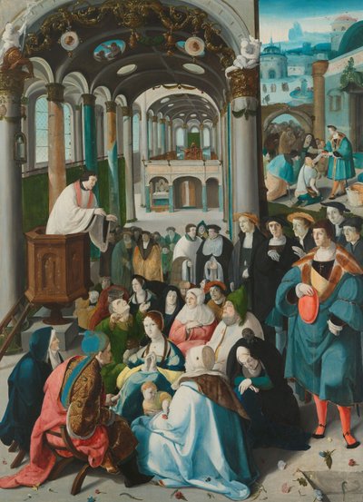 聖アンソニーの召し、1530年頃（パネルに油彩） 作： Aertgen Claesz van Leyden