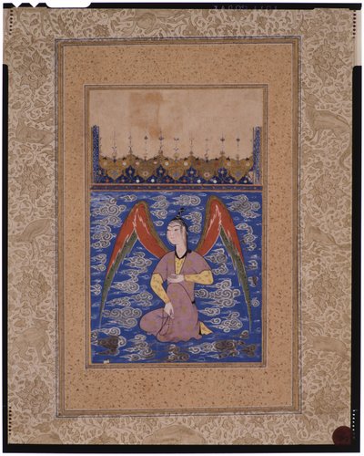 ロザリオのある空中ペリ、c.1500 作： Afghan School