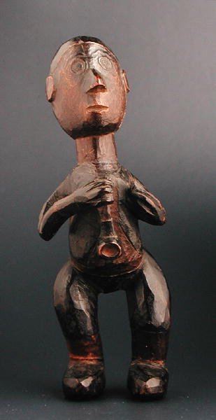 パイプを持つヨーロッパ人男性の立像 東南アジア 19世紀後半（木製） 作： African