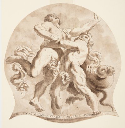 ヘラクレスとアンタイオス 作： After Annibale Carracci