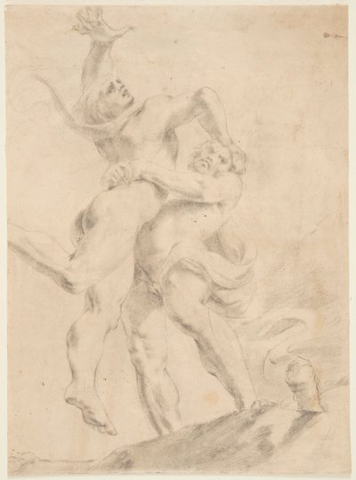 ヘラクレスとアンタイオスの習作 作： After Annibale Carracci
