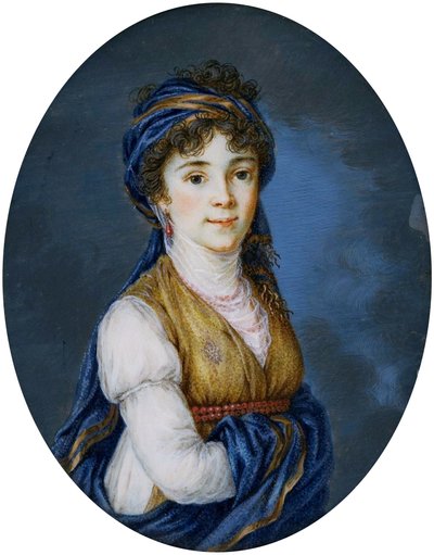 ポーランド：アンナ・グリゴリエヴナ・ベロッセルスキー＝ベロゼルスキー王女（1773-1846）のミニチュア。 作： エリザベート・ルイーズ・ヴィジェ・ル・ブランの後