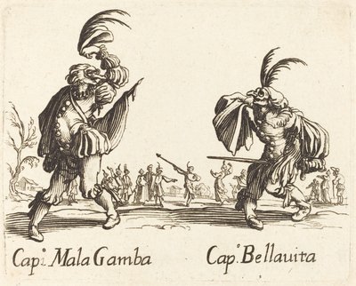 Cap. Mala Gamba と Cap. Bellavita 作： ジャック・カロに倣って