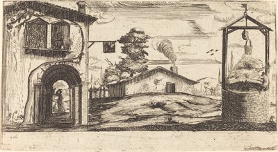 井戸のある風景 作： ジャック・カロに倣って