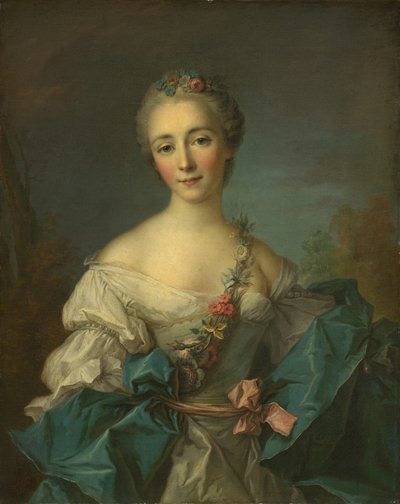 若い女性の肖像 作： After Jean Marc Nattier