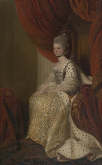 シャーロット・ソフィア・オブ・メクレンブルク＝シュトレリッツ（1744-1818）、ジョージ3世の妃 作： after Joshua Reynolds