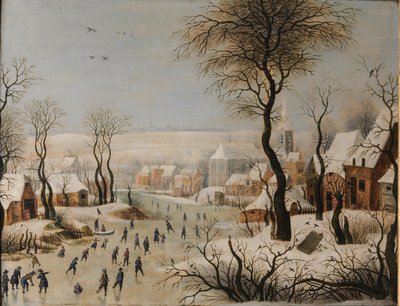 バードトラップのある冬景色 作： ピーター・ブリューゲル長老の後