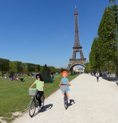 自転車、2023年（写真にデジタルアート） 作： Agnes Girardon