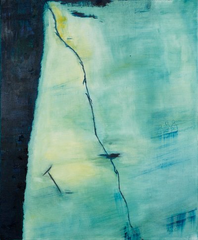 Fracture、2018年（キャンバスに油彩） 作： Agnes Girardon