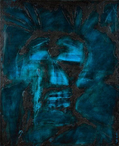 アンリ、2014年（混合技法、キャンバスに油彩） 作： Agnes Girardon