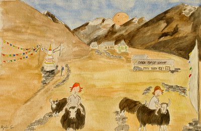The Voyage、Langtang、2015年、紙に水彩 作： Agnes Girardon