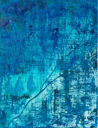 Time1 , 2018 (キャンバスに油彩) 作： Agnes Girardon