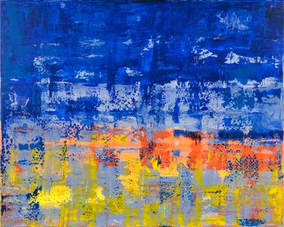 Nimetön 2, 2017 (akryyli kankaalle) 作： Agnes Girardon