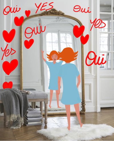YES OUI, 2023（写真にデジタルアート） 作： Agnes Girardon