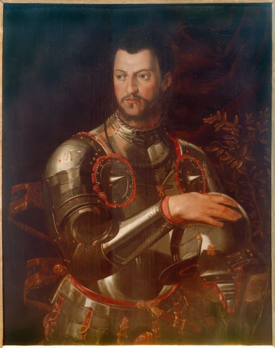 鎧を着たコジモ1世の肖像 作： Agnolo Bronzino