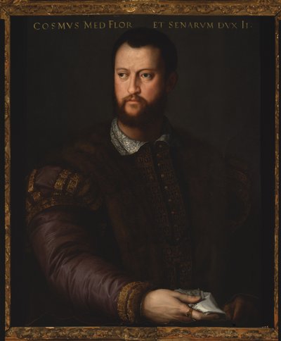 コジモIメディチの肖像、1566年 作： Agnolo Bronzino