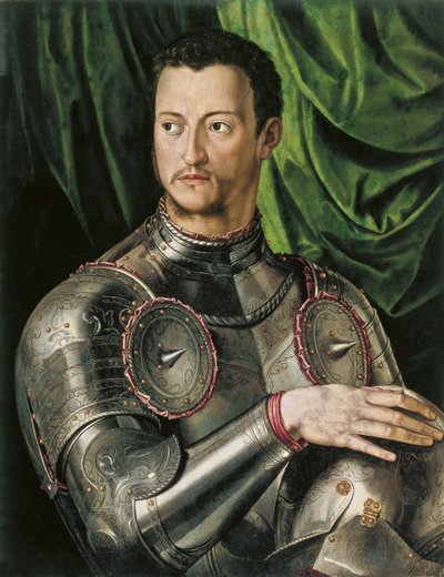 鎧を着たトスカーナ大公コジモIメディチ1519-1574の肖像 作： Agnolo Bronzino