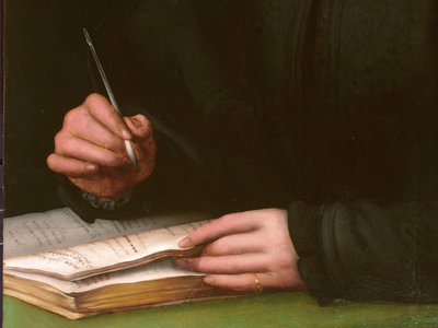 本を持つ若者の肖像 作： Agnolo Bronzino