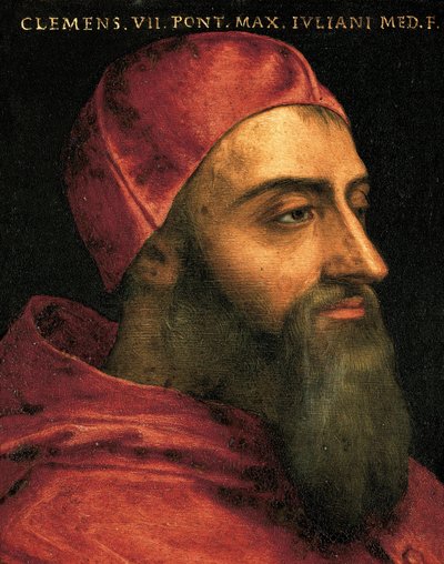 教皇クレメンス7世の肖像 作： Agnolo Bronzino