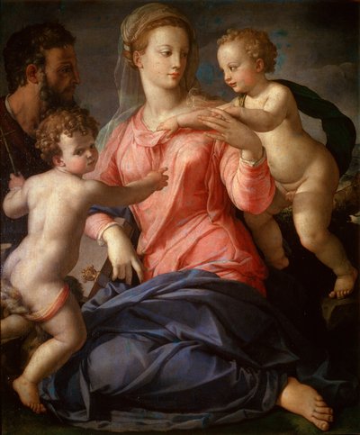 若い洗礼者ヨハネとの聖家族、1540年。 作： Agnolo Bronzino