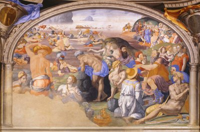 紅海のイスラエル人の横断、1540-1545 作： Agnolo Bronzino
