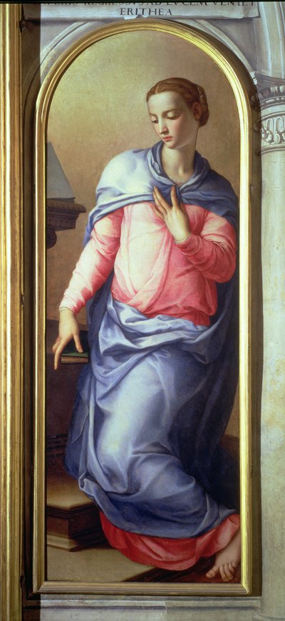 受胎告知の聖母、1555、1555（82440も参照） 作： Agnolo Bronzino