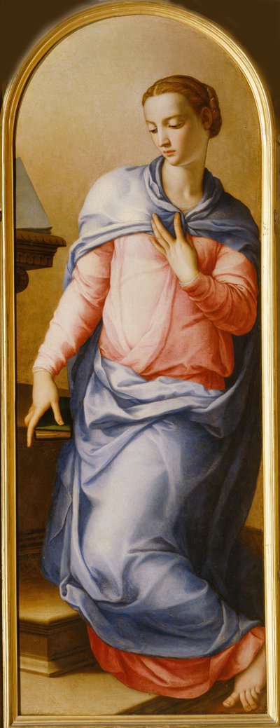 処女受胎告知、1540-1545 作： Agnolo Bronzino