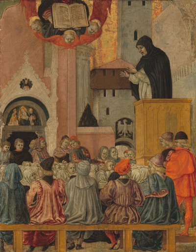ドミニコ会の説教、c。 1470年（ポプラ板にテンペラ） 作： Agnolo degli Erri