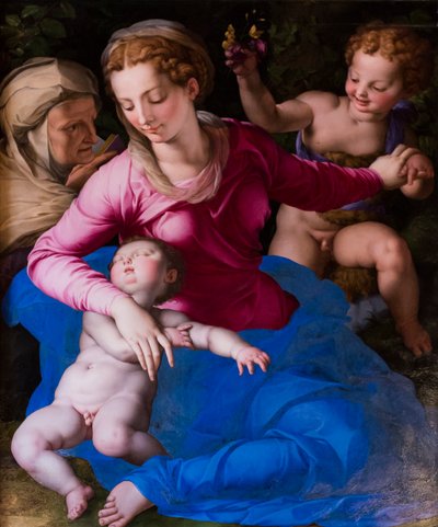 マドンナと眠っている子供、聖エリザベスと聖ジョヴァンニノ 作： Agnolo Bronzino