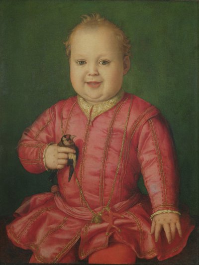 子供の頃のジョヴァンニ・デ・メディチの肖像、1545年頃（パネルのテンペラ） 作： Agnolo Bronzino